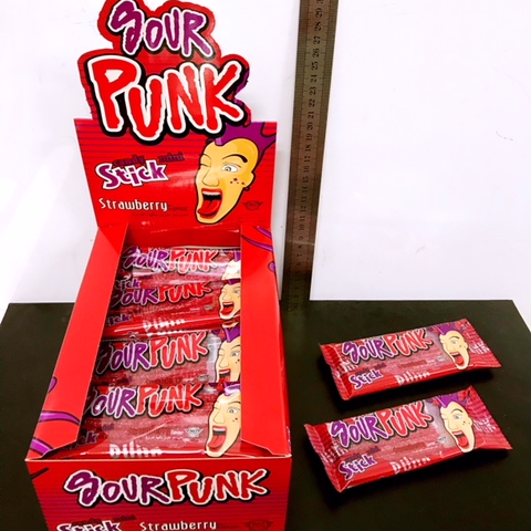 SOUR PUNK STICK CANDY - STRAWBERRY